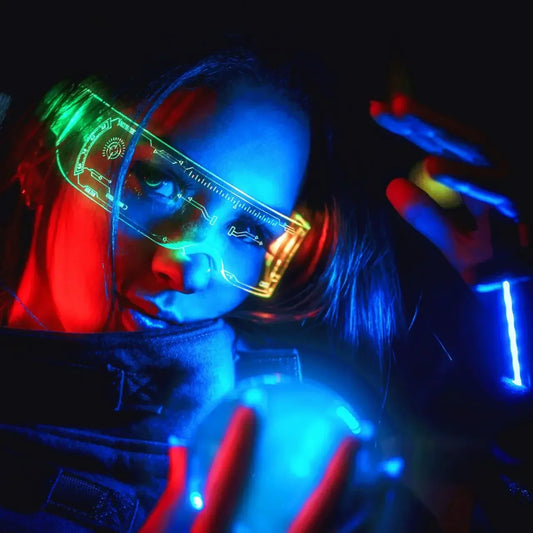 LED NEON RAVE GLASSES